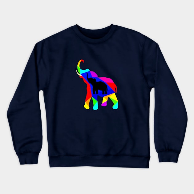Colorful elephant Crewneck Sweatshirt by MariRiUA